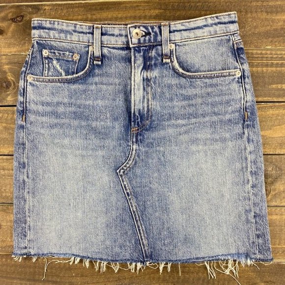 rag & bone Dresses & Skirts - rag & bone NEW YORK Women's Blue Jean Denim Skirt Size 26